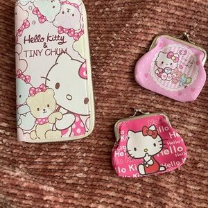 Hello Kitty Wallet and Coin Purses Set